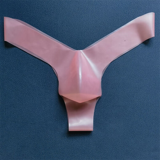 Latex concave and convex rubber single thong men's one-piece translucent butt-exposed sexy low-waisted seamless bag for pre-sale 1 piece transparent black one size fits for 85-105 cm waist 2 feet 5