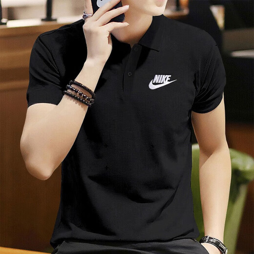 Nike (NIKE) POLO shirt pure cotton sports lapel T-shirt men's tennis top business casual short sleeves green_FN3895-365 XL150-180Jin[Jin equals 0.5 kg]
