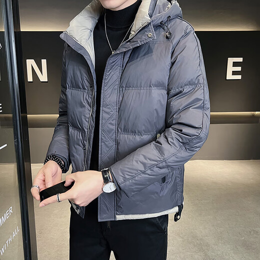 Woodpecker Men's Thin Down Jacket 2023 Nouvelle marque d'hiver à la mode beau grand col épaissis collier de gamme d'hiver
