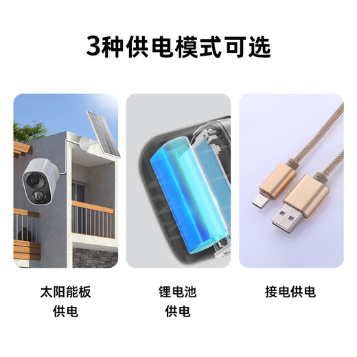 威视达康入户门家门口楼道不插电充电摄像头电池免电源监控器无线无需连wifi网络家用室外4g流量卡无网无电 【铁灰色充电4G版】免打孔+待机180天 64G内存卡
