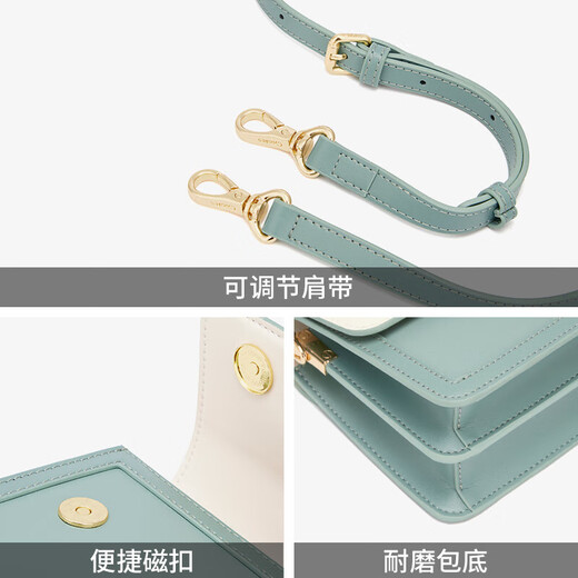 蔻一（Cnoles）斜挎包包女士牛皮单肩大容量品牌小方包七夕情人节礼物送女友老婆