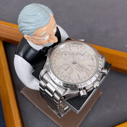[Second-Hand 99 New] Omega (Omega) Speedmaster Series Automatic Mechanical Men's Watch Datum Datum der Anzeigezeit 39mm-Silber-Scheibe Stahlgürtel Acht-Pin-3523.30.00 gefälschte Ein- und Drei-Kompensation
