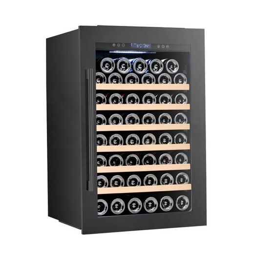 Bacchus wine cabinet built-in 48-pack thermostatic wine cabinet home wine champagne storage wine cabinet ice-freezer cabinet foreign wine home kitchen living room villa wall cabinet YC-110 black single temperature air-cooled compressor fully built-in 48 bottles