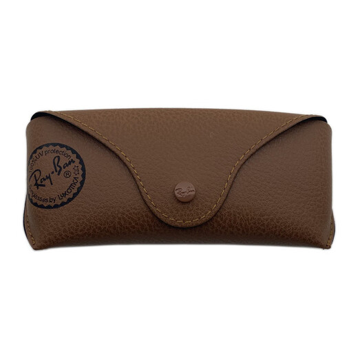 rayban glasses box Rayban sunglasses box sunglasses portable storage anti-pressure original glasses universal box Large black lychee pattern leather box + mirror cloth