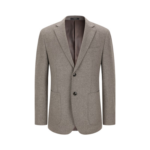 YOUNGOR suit men's business singles Western sheep wool cashmere fabric soft and smooth classic commuter shopping mall same style coffee color YXXX217262WLA L 175/96A