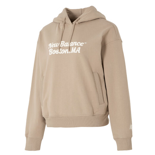 NEW BALANCE NB女装 2025春季新款时尚连帽卫衣休闲舒适户外穿搭潮流套头衫 NCF12122-DB S
