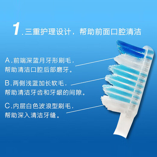 
Crest soft hair medium hair colorful crystal toothbrush adult 3 home pack (medium hair) new and old packaging colors random