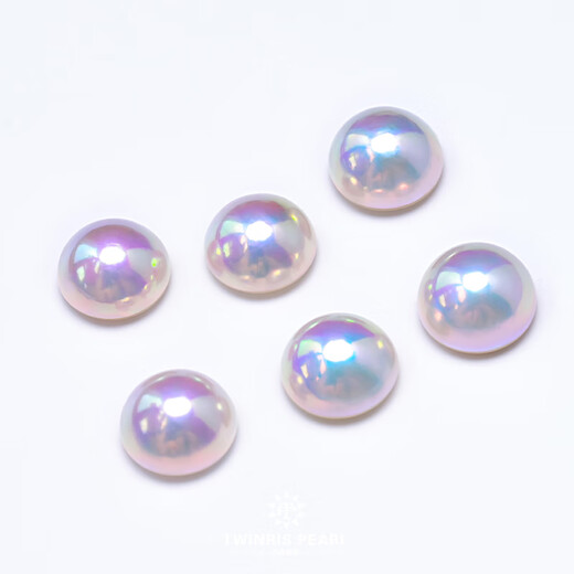 Qianjun pink bubble sea water glare white maple pearls and nude beads custom pendant ring bracelet earrings Dazheng powder bubble mappe pearls one piece 14-15