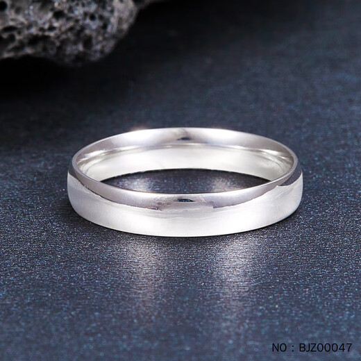 Kai Bao Lou Pt950 platinum couple ring men and women platinum ring ring fixed ring smooth plain ring g No. 11 4.03