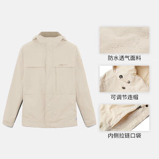 Timberland Timberland Men's Autumn and Winter Sheetking Traje de senderismo al aire libre Chaqueta a prueba de agua a prueba de agua A695W A695WEFL/Light Brown XL