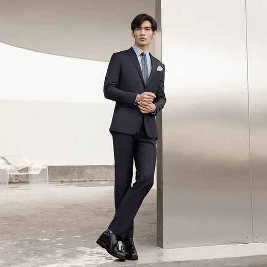 VICUTU Suit Men's Wool Business Commuting Versatile Jacket Dark Blue Suit 185/108C