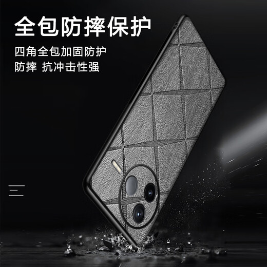 悦心为己【配钢化膜】适用小米红米k80手机壳K80pro全包镜头树皮纹男女款防摔保护套 【k80】树纹壳-星芒【配钢化膜】