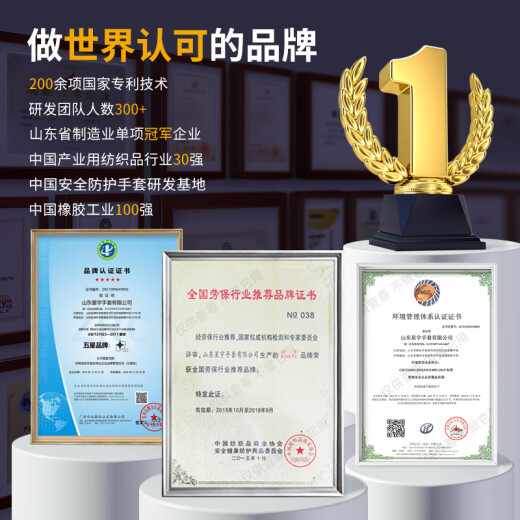 星宇劳保手套A688耐磨工作胶皮加厚橡胶乳胶压纹防滑浸胶透气防护干活作业【中国产业带直发】 12双A688压纹防滑-大码