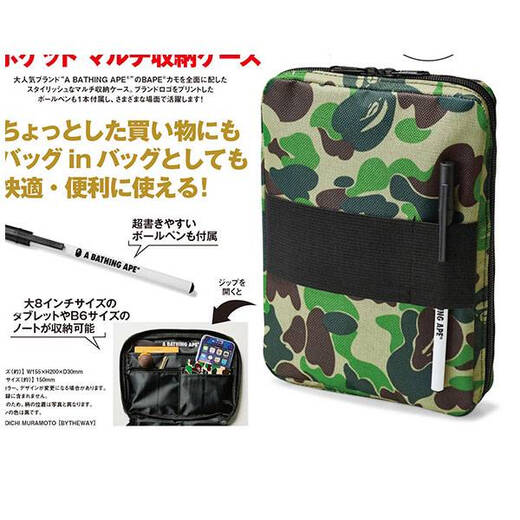 Yonghuan magazine style, ape people camouflage portable storage bag travel bag, passport bag, sorting bag, clutch bag, color bag packaging