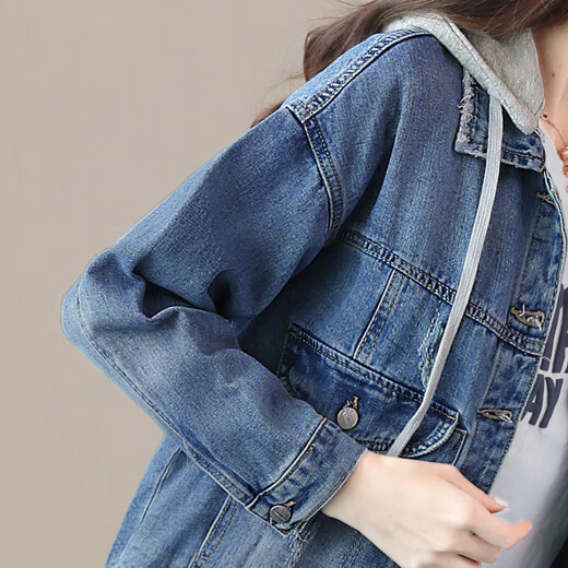 Cypress House con capucha chaqueta de mezclilla corta para mujeres 2025 Ropa de otoño Nuevo estilo maduro de estilo Dos piezas