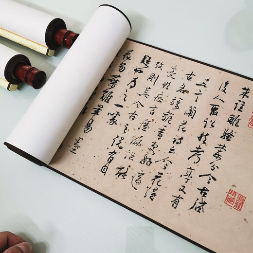 白蕉 兰题杂存 现代行草书法真迹微喷真复手卷装饰画 手卷装裱（一星期） 26X677厘米 画芯未装裱