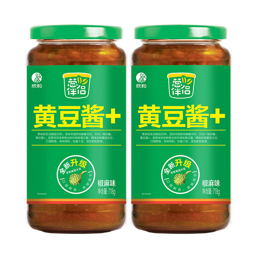 欣和（ Shinho） 葱伴侣黄豆酱（椒麻味）718g*2瓶 椒麻鸡调味酱家用炒菜酱
