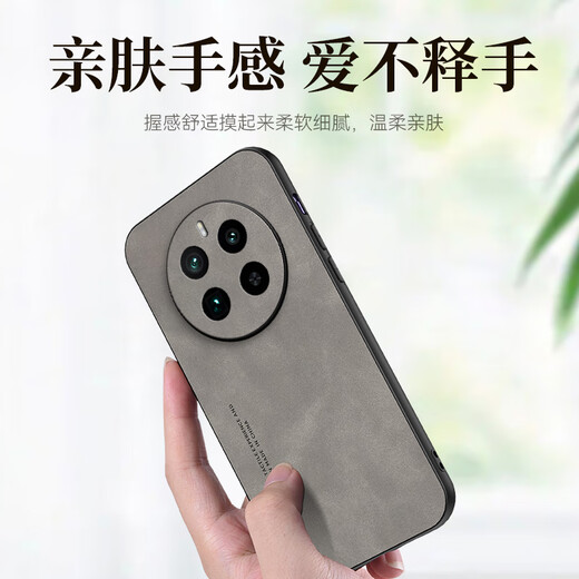 
mlnew Real me GT5Pro mobile phone case RMx3888 protective case lambskin mobile phone case anti-fall protection case 5G anti-slip lens full-inclusive [graphite black] with high-definition full-screen soft film