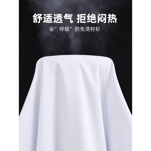 
Pierre cardin Xinjiang cotton free iron long-sleeved white shirt men's spring and autumn new middle-aged business formal wear striped suit shirt anti-wrinkle light purple checkered 6627 [long sleeves] 38 [105-120Jin[Jin equals 0.5 kg]]