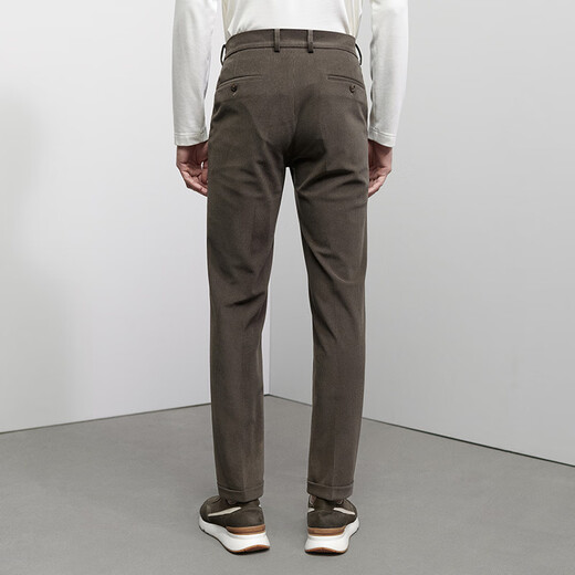 Announcement Bird casual sports trousers men's straight easy-care corduroy long trousers ESK233721U gray coffee 32