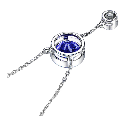 Coasze Coasze Geschenk Geschenk Tansanit Halskette 18k Gold Diamant Inlay Bunte Edelsteine Tansanit Halskette