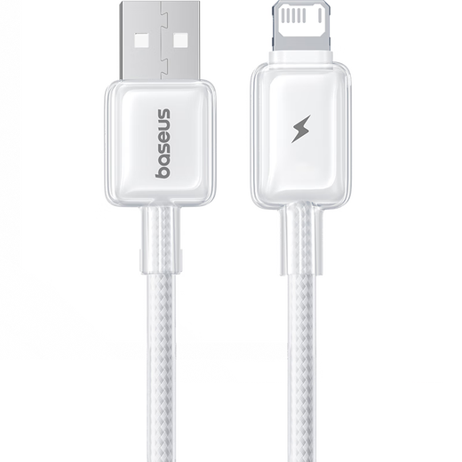 Baseus Apple Charging Cable Fast Charging Cable Suitable for iPhone14/13/12/11Pro Max/xs/iPadPro/Air2/mini Tablet Car Mount Ice White 1 Meter