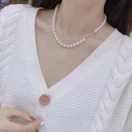 DL 1998 Fat Donglai same style 18k pearl necklace buckle head DIY accessories copper plated 18K gold-filled jewelry buckle pearl bracelet buckle 8 No. 3 white gold