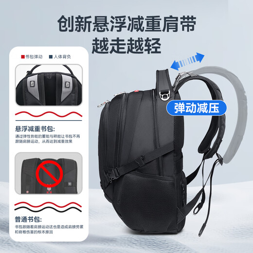 
CROSSGEAR Swiss Army Soldier Knife Backpack Men's Travel Business Travel Large Capacity Backpack 16-inch Computer Middle and High School Students' School Bag