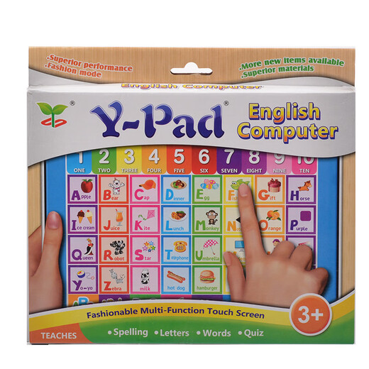 Inglés infantil Educación temprana Touch Toque Authanumérico Enseñanza Máquina de aprendizaje multifuncional Punto cognitivo de lectura Tableta azul