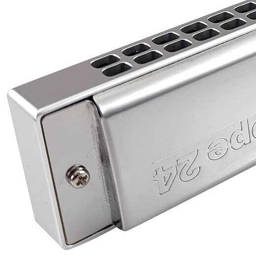 Tongbao TOMBO Japanese 24-hole polyphonic harmonica C tune, an advanced universal musical instrument for children and adult beginners 6624 C tune-modified aluminum lattice