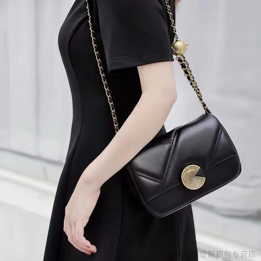 
CHASENG/KAVLON Women's Bag New Women's Bag Diamond Chain Bag Niche Shoulder Bag Versatile Crossbody Bag Chinese Valentine's Day Gift 9227 Bee Gray-Green Gift Box Pack