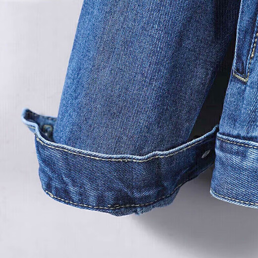 JEANSWEST denim jacket men's 2025 autumn soft and comfortable trendy lapel jacket men's dark blue XL