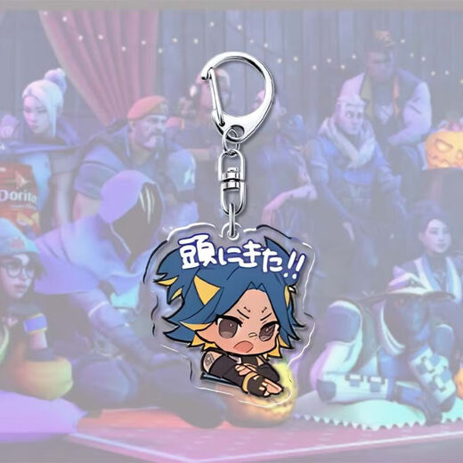 JBA (JBA) Contrat intrépide Figure Keychain Kelechain Pendant périphérique Renai Jean-Feng Neon Creative School Sac Hanging A673 5cm (Tear avec un film des deux côtés est plus clair)