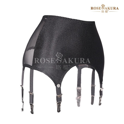 8384 European and American girdle garters, rubberized metal gourd buckles, glitter stockings and stockings accessories, black 8384 boxed