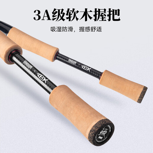 国王路亚路亚竿虫尊2024版鳜鱼虫竿超快调竞技竿导环独节/两节轻量 2.03米 -C682MH-枪柄-MH  两节