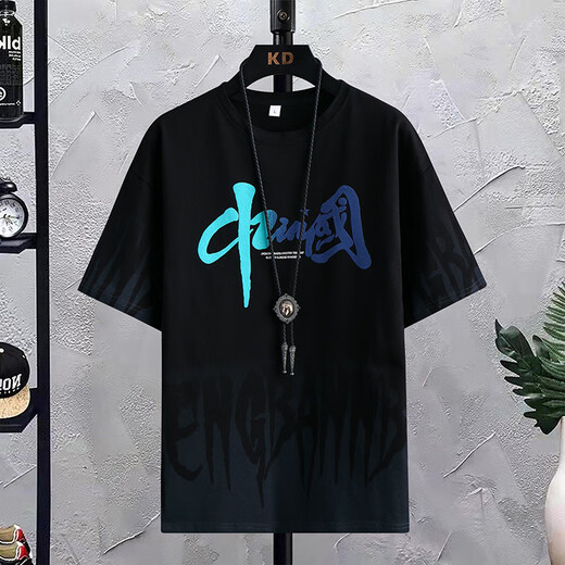 Boledi Boys Trendy Sommer kurzärmeliges T-Shirt 12-15-jährige Teenager-Jungen aus Baumwolle, halbärmelte 14 Junior High School-Schüler Top-Kleidung 683 Weiß (Kurzärärmel + Shorts) hohe Qualität 165 (l) empfohlen 98-120 Jin [Jin gleich 0,5 kg]