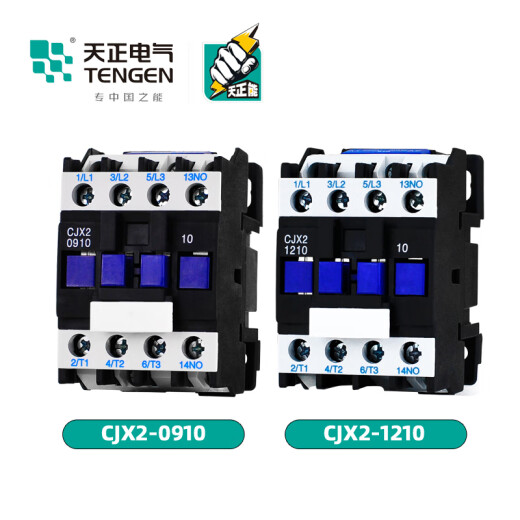 Contactor de CA Tengen CJX2-09/12/18/25/32/40/50/65/95011011 CJX2-0910 AC CJX2-12004 4 Apertura normal Otros voltajes