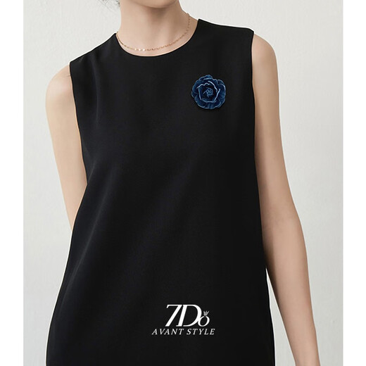 Quamer7do Denim Camellia Brosche für Frauenpullover Corseage Pin koreanische Haarnadel -Pferdeschwanz -Chuck -Kopfschmuck tut nicht weh tun