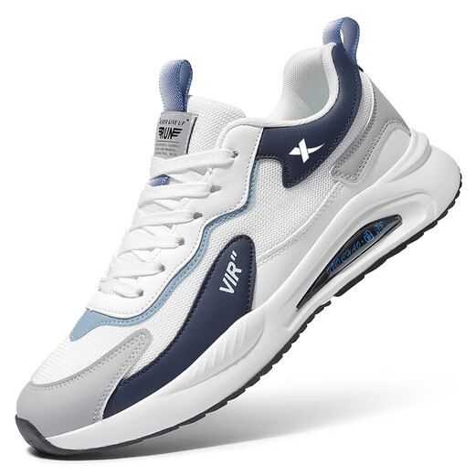 XTL genuine men's shoes sports shoes 2025 summer new casual shoes breathable lightweight running shoes shock absorbing mesh shoes TB-9908 white mesh style 40 [Standard sports shoes size]