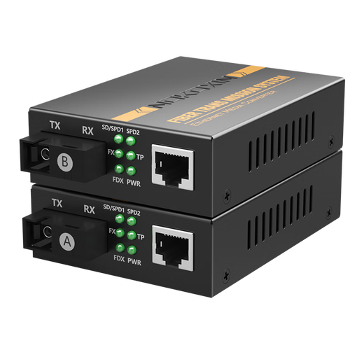 Nokoxin fiber optic transceiver Gigabit single mode single fiber pair 100 Mbit single mode single fiber dual fiber transceiver network cable network extension photoelectric converter SC interface Gigabit single mode single fiber/3km pair