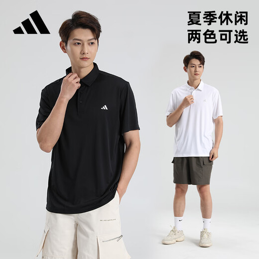 Футболка с короткими рукавами Adidas Мужская новая бизнес-лацка-лацлина поло в рубашке с короткими рубашками летние накалывания с коротким сырным спортом.