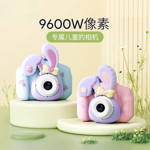 HKMW Sony Sony gleiche Kinderkamera-Spielzeug, mit der Bilder aufnehmen und digitale Fotografie für Jungen und Mädchen Baby Polaroid Geschenke Regenbogenpferd [Mount]/Ultra-Clare-Bildschirm/große Batterie/9600W vordere und hintere Dual drucken können