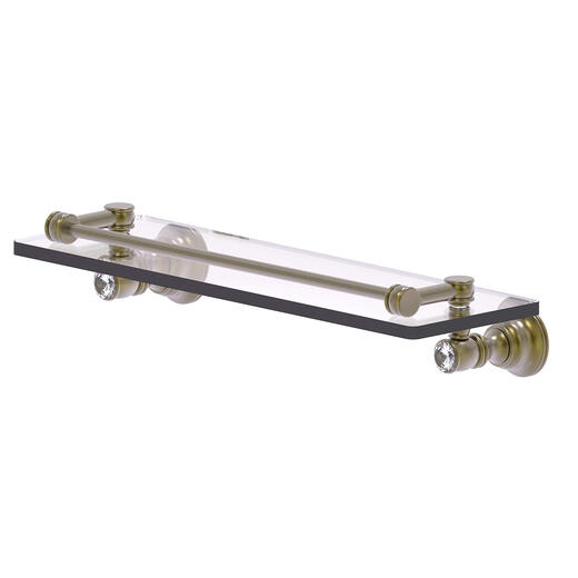 Allied Brass Crystal Series 40.64cm Gallery Glass Stand Bronze