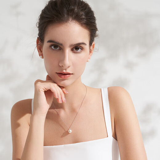 Princess of Tahiti pearl pendant 12-13mm 18K gold moissanite diamond pearl necklace jewelry for wife