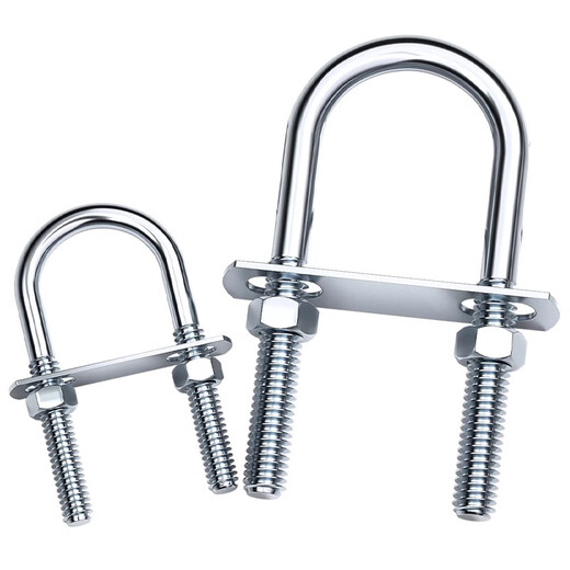 Tianzhuo hardware with nut baffle set galvanized carbon steel U-bolt screw U-shaped card U-shaped pipe clamp fixed buckle ride M6*30*70 5 sets