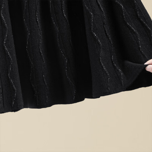 Sibaishe 2025 autumn new women's knitted short solid color age-reducing fashionable temperament skirt