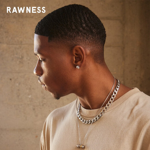 Rawness six-claw round earrings 925 silver simple and high-end European and American hip-hop diamond earrings for men and women 10mmRAWNESS magnetic platinum single 8mm