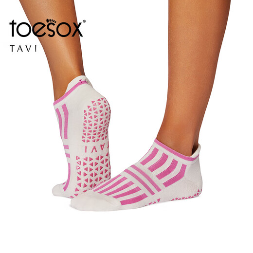 Toesox yoga socks women's non-slip professional sports socks Pilates socks sweat-absorbent and breathable Savvy TAVI co-branded coral pink S (size 34~38)