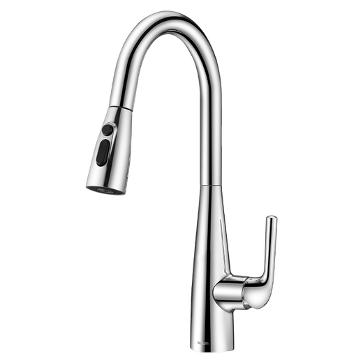 
OULIN Kitchen faucet induction faucet hot and cold rotary pull-pull type intelligent faucet wash basin faucet 9906 Non-induced crystal diamond silver pull-pull three-out faucet 9806