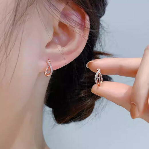 Qi Xiaomi Xiaoyu Earrings Girls Earrings 2025 New Niche Design High-end Fashion Earrings Earrings Women's Earrings Earrings Rose Gold